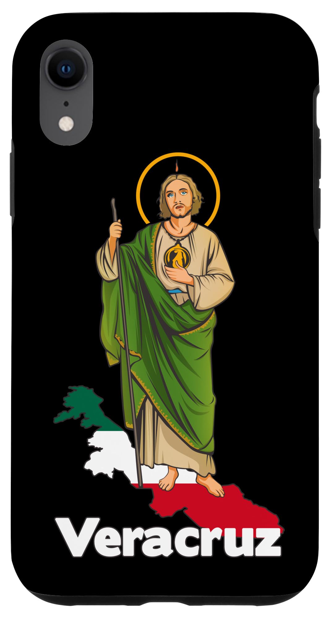 iPhone XR Case with Saint Jude Thaddeus Design - Veracruz Mexico Inspired Protective Cover for Daily Use, Travel & Gifts