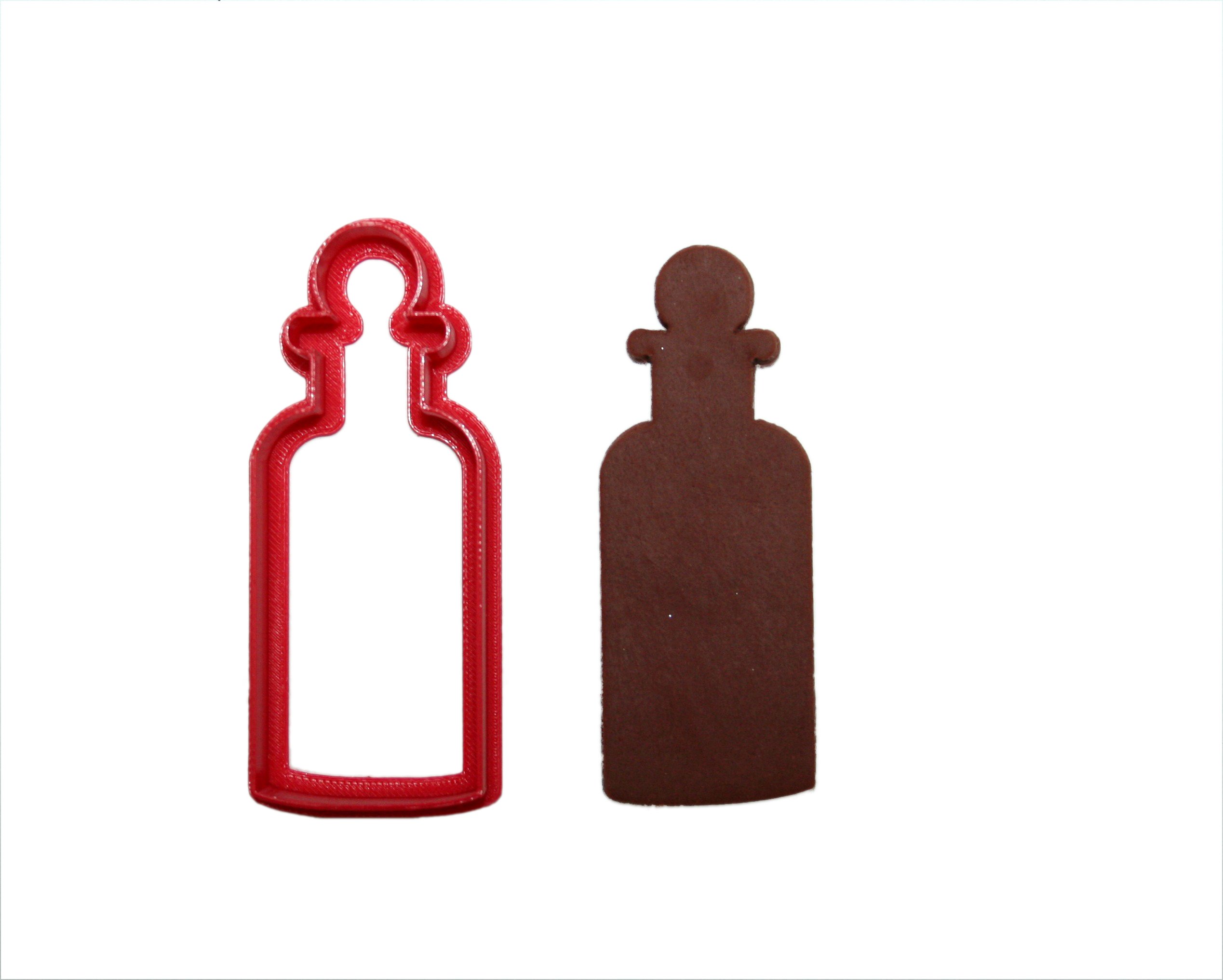 Potion Bottle No. 3 Cookie Cutter - Halloween Witch Potion Jar Baking Decor - Perfect for Witch Party, Halloween Cookies, and DIY Dessert Crafts