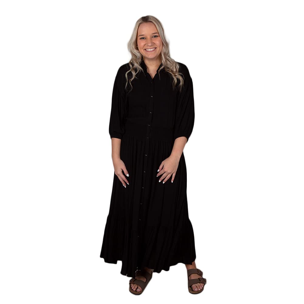Z SUPPLY Women's Tanya Solid Maxi Dress - Flowy Casual Long Summer Dress with Side Slits | Perfect for Beach Vacations, Date Nights & Boho Outfits