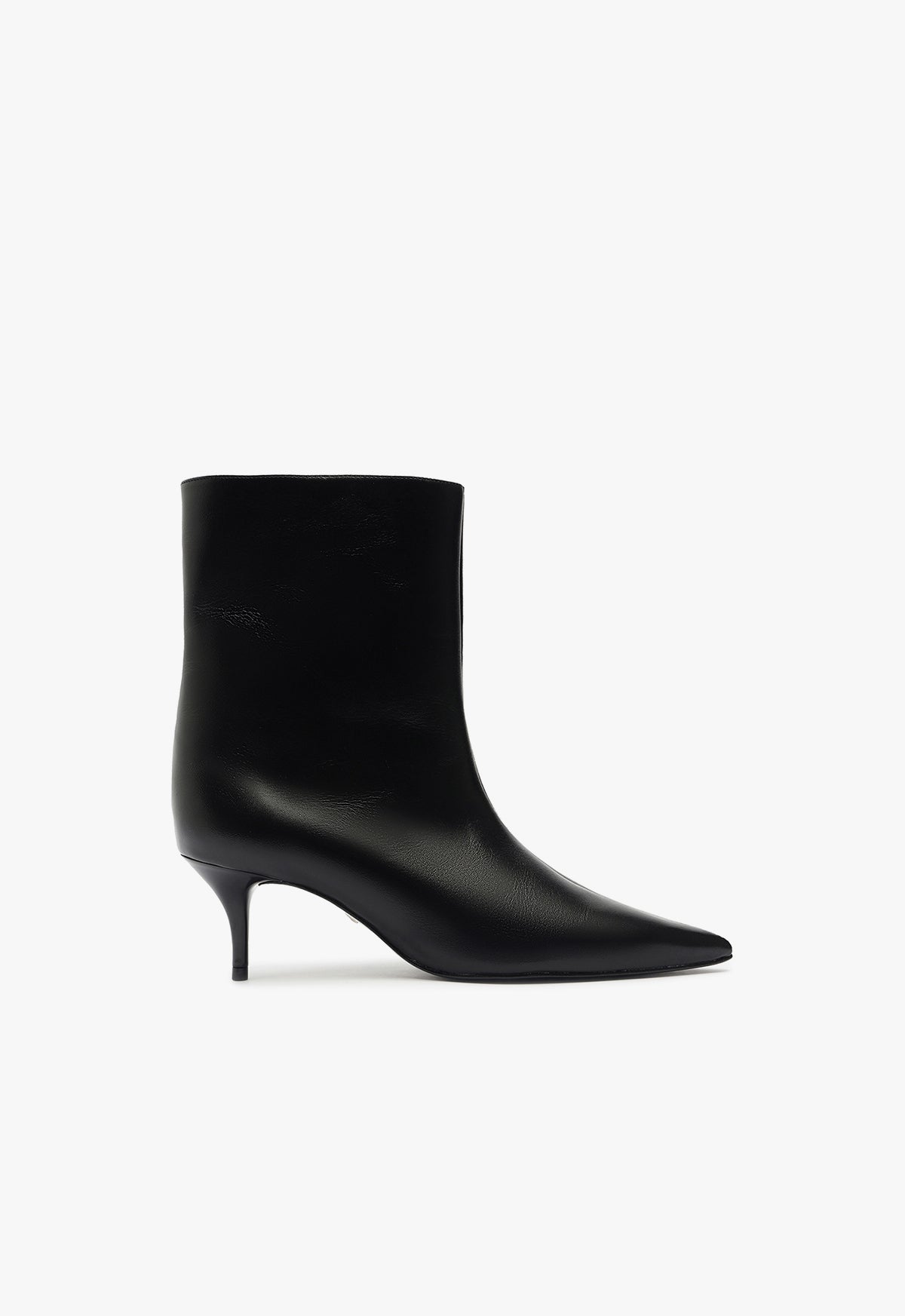 Frances Atanado Women's Leather Booties with Mid Heel - Stylish & Comfortable Ankle Boots for Fall & Winter Fashion - Perfect for Office, Parties & Casual Outings