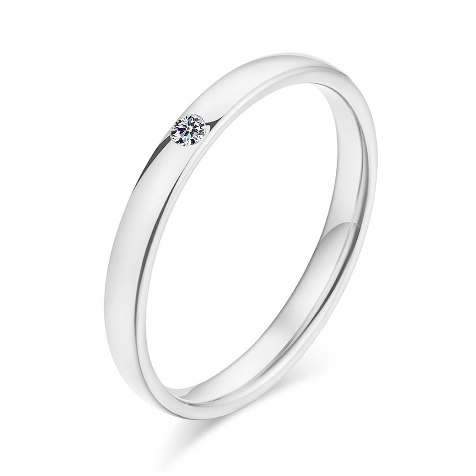 10K White Gold Birthstone Ring for Women - Personalized Custom Name Ring with Birthstone - Elegant Gift for Her, Mom, Wife, Grandma - Perfect for Anniversary, Birthday, Mother's Day & Valentine's Day