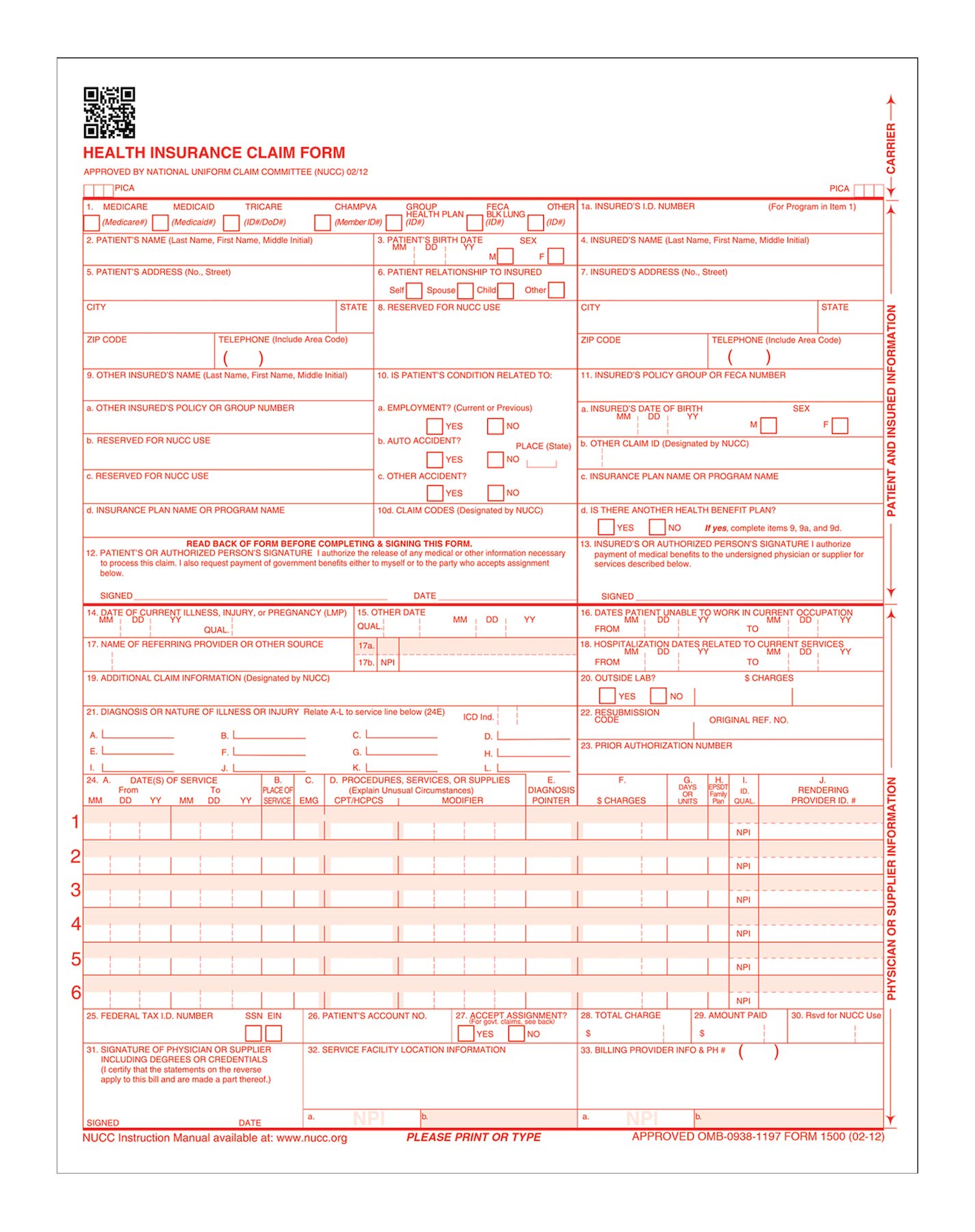 TOPS CMS-1500 Health Insurance Claim Forms - 250 Sheets per Pack (8.5 x 11 Inches) for Laser Printers | Perfect for Medical Offices, Billing Departments & Healthcare Providers