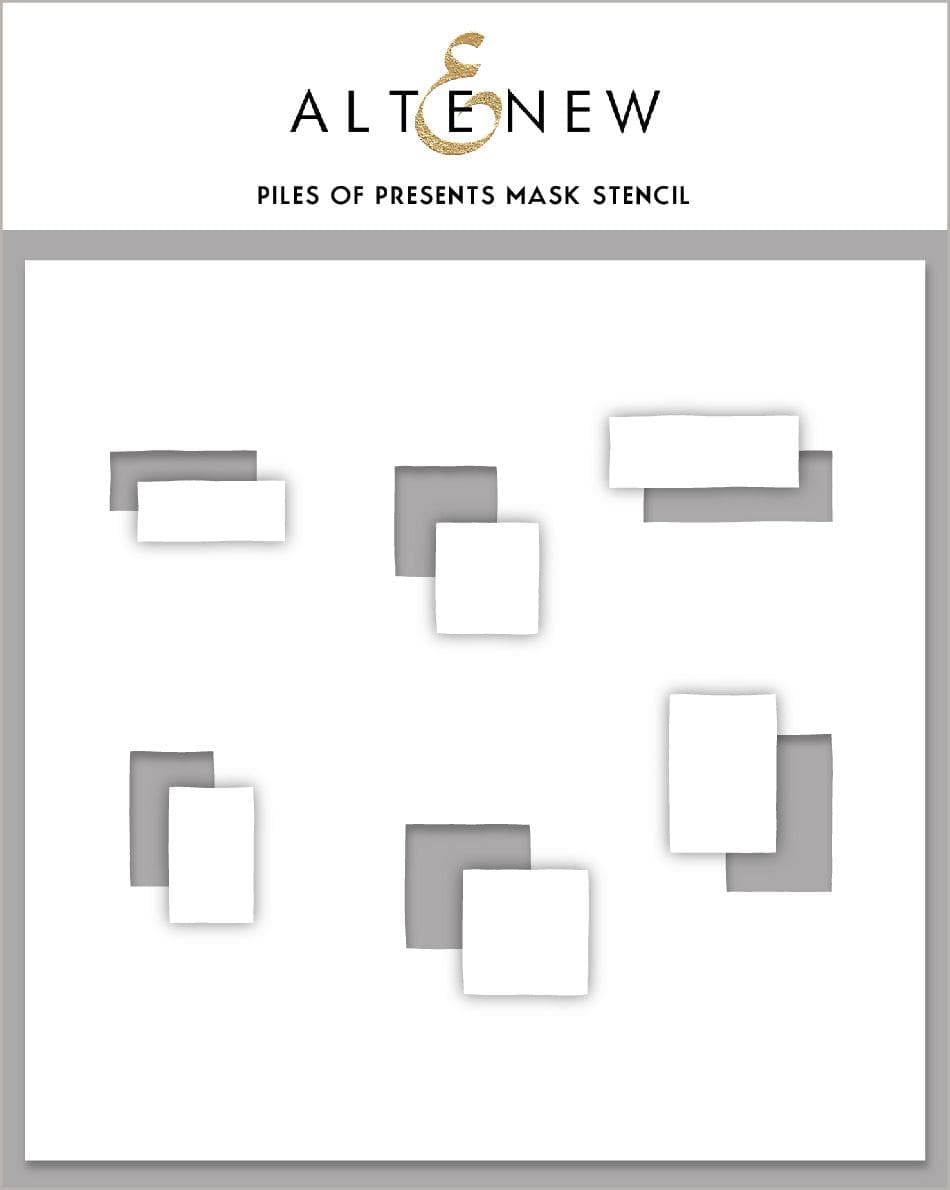 Piles of Presents Mask Stencil - DIY Holiday Gift Wrapping & Christmas Crafting Stencils for Festive Decorations
