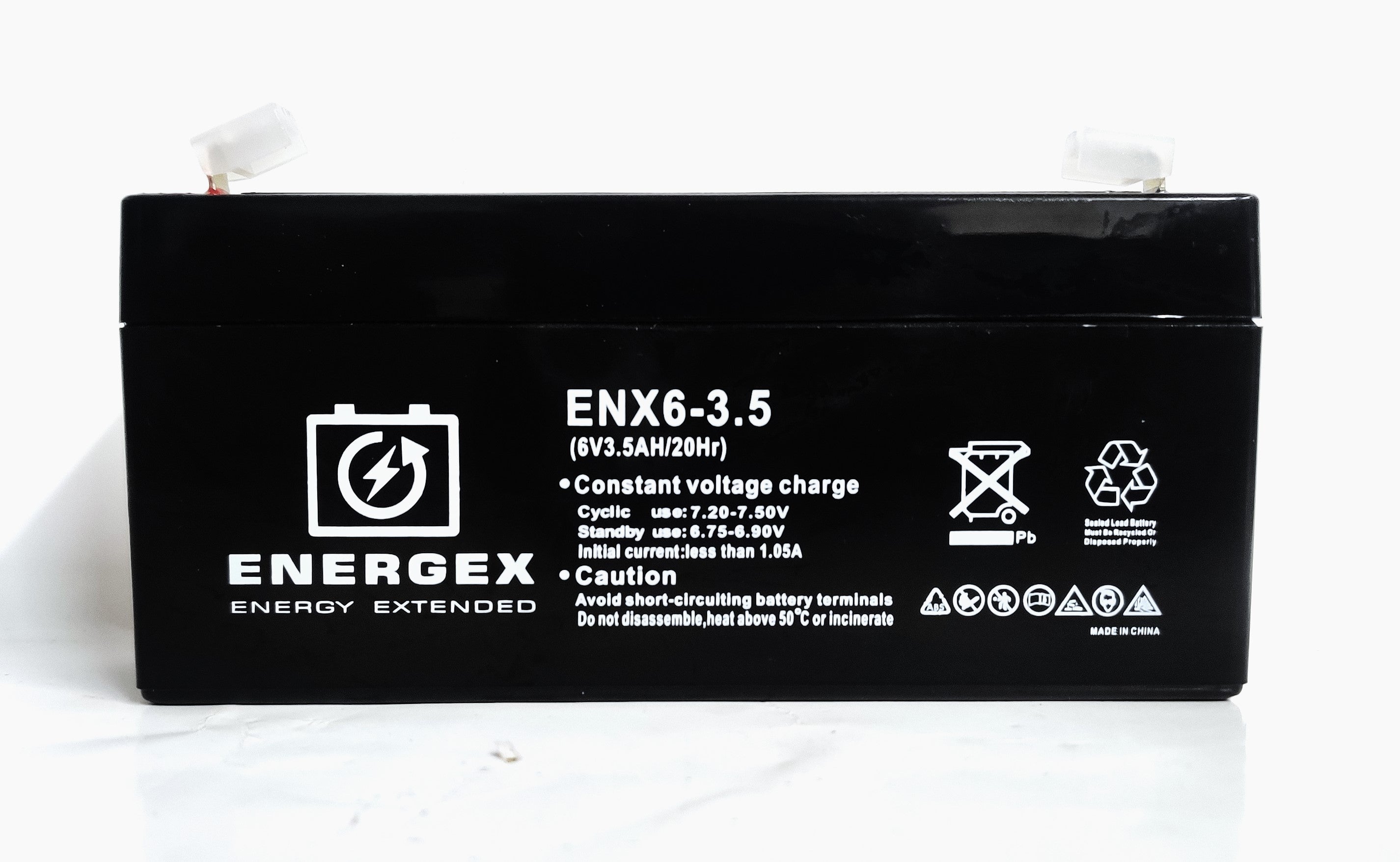 Energex SLA Battery 6V 3.5Ah Rechargeable - Perfect for Security Systems, Emergency Lighting & Backup Power