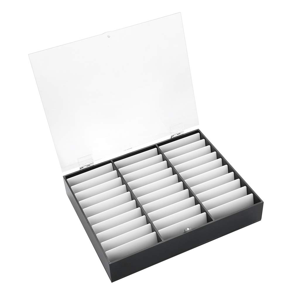 Yinhing Acrylic Nail Storage Box - 360° Rotating Nail Tips Organizer with 10 Trays, False Nail Display Case for Salon & Home Use - Perfect for Nail Artists & DIY Enthusiasts (Black) - Great for Salon Organization, Nail Art Storage & Travel Nail Kit