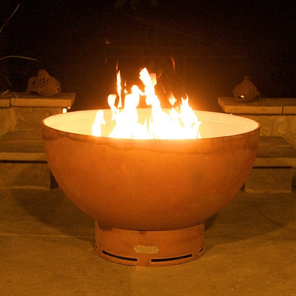 Crater Gas Fire Pit with Penta 24-Inch Burner - Match Lit Outdoor Fire Pit for Patio, Backyard & Camping