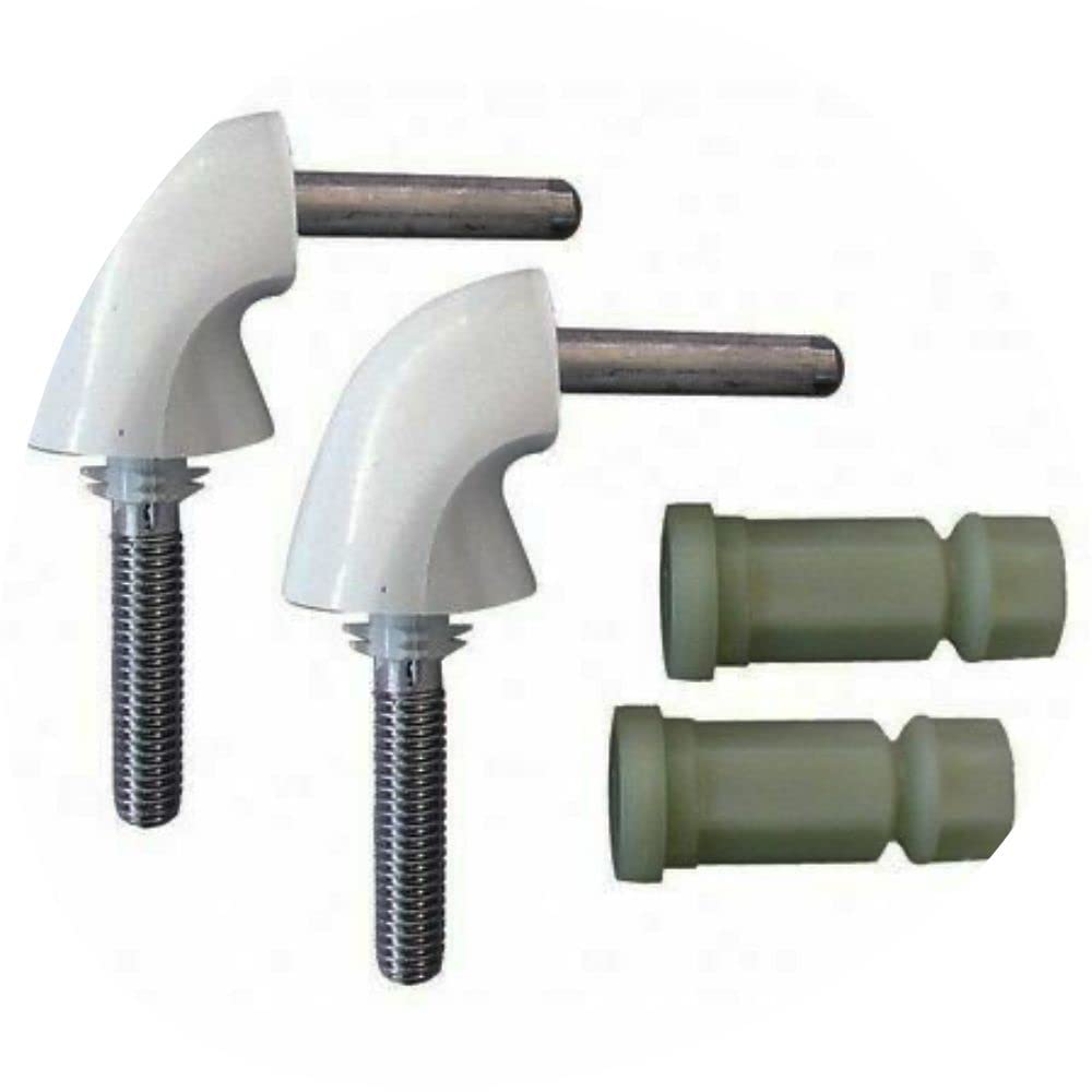 Genuine HK84-000 Toilet Hardware Replacement Parts - 2 Hinges with Nuts for Lawn Mowers & Outdoor Equipment | Durable Bathroom & Garden Repair Solution