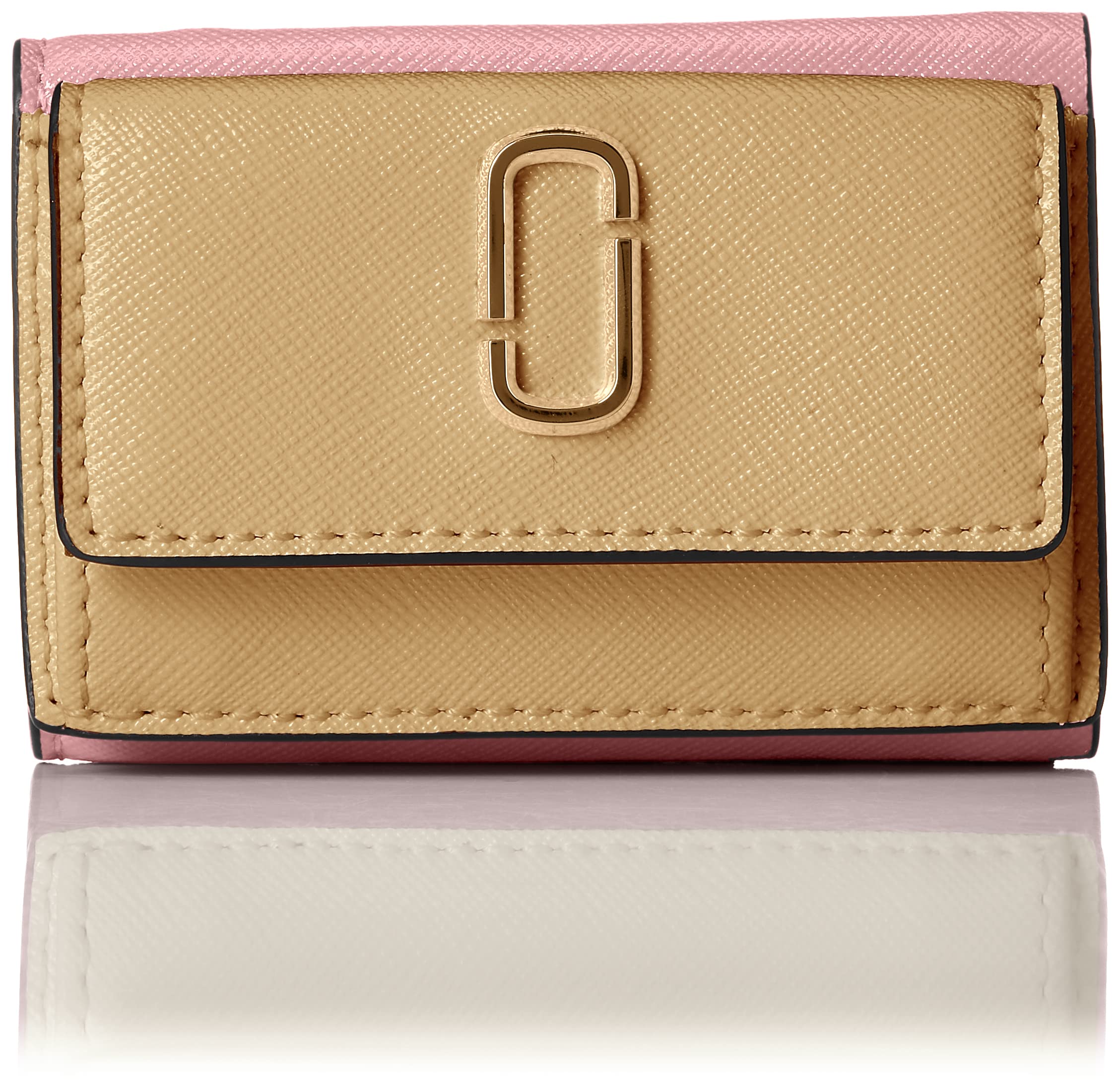 Marc Jacobs Women's Trifold Wallet - Genuine Leather Compact Wallet with RFID Protection | Perfect for Everyday Use, Travel & Gift Giving