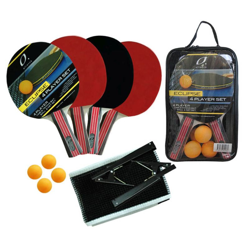 Alliance Eclipse 4 Player Table Tennis Set - Premium Ping Pong Equipment for Family Fun & Competitive Play | Perfect for Game Rooms, Backyards & Indoor Sports