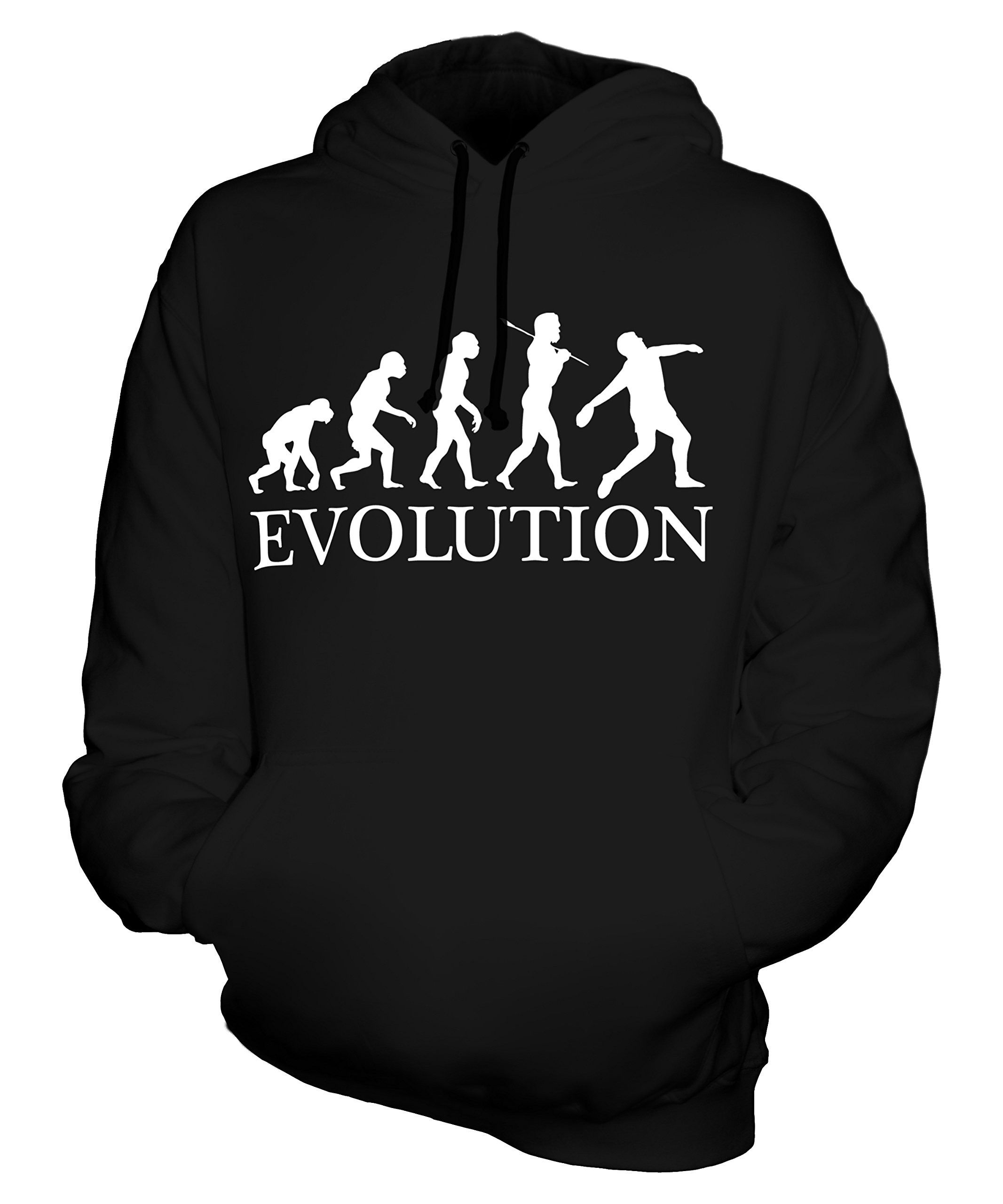 Unisex Discus Evolution of Man Hoodie - CandyMix Men's & Women's Pullover Sweatshirt - Perfect for Casual Wear, Gym, and Street Fashion