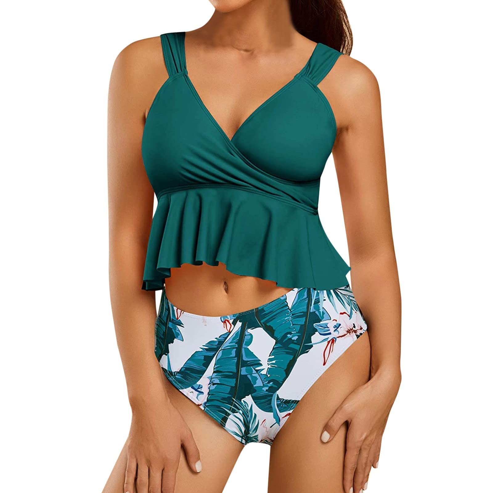Women's Blouson Tankini Swimsuits - Stylish Two-Piece Bathing Suits for Beach & Pool | Perfect for Swimming, Vacation & Summer Activities