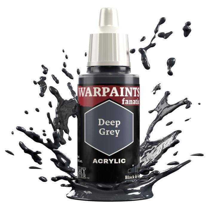 Army Painter Warpaints Fanatic Deep Grey - Premium Miniature Paint for Tabletop Gaming & Warhammer Models - Perfect for Hobbyists & Wargaming Enthusiasts