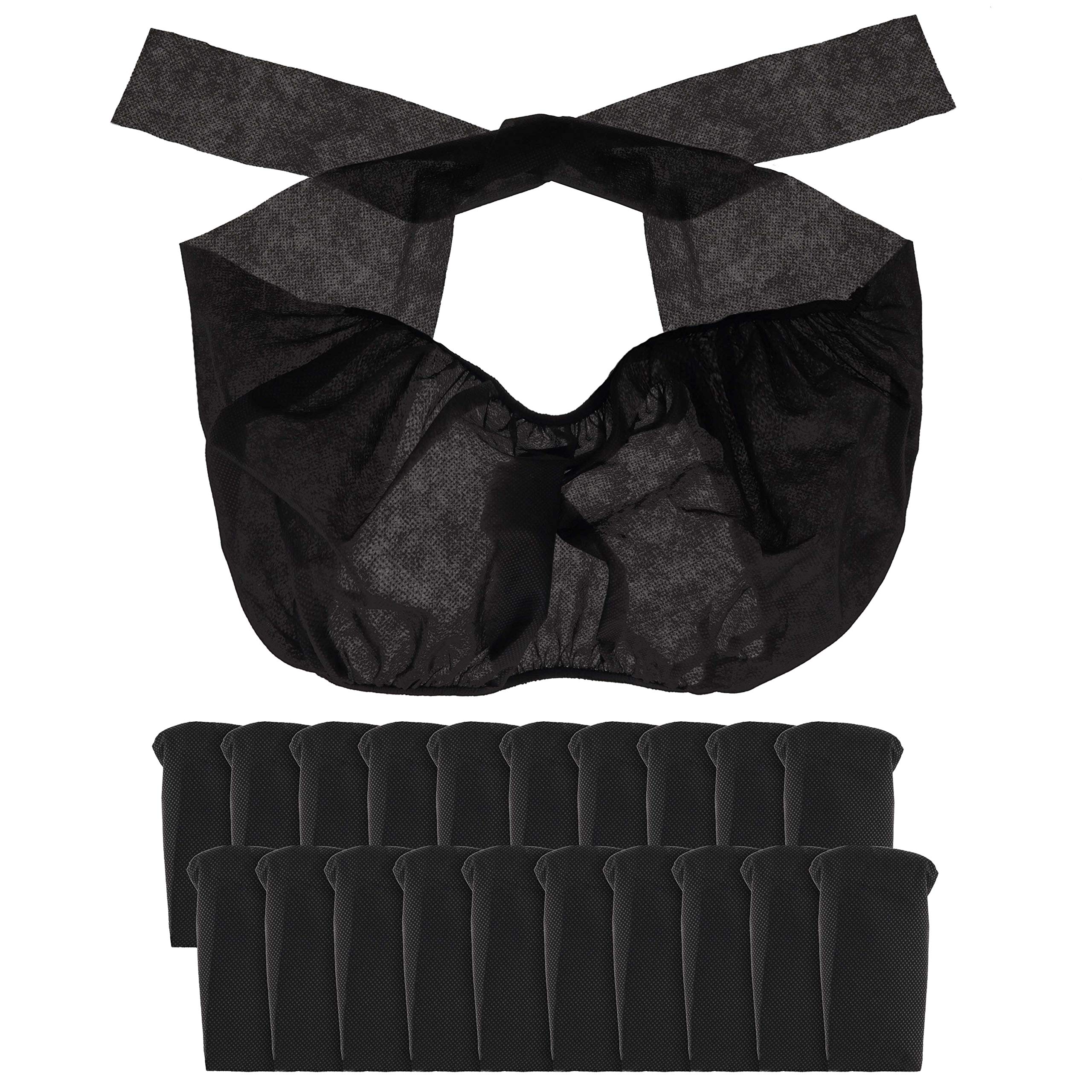 Belloccio 20-Pack Disposable Bras for Women - Black | Comfortable & Breathable | Perfect for Travel, Gym, and Post-Surgery Use
