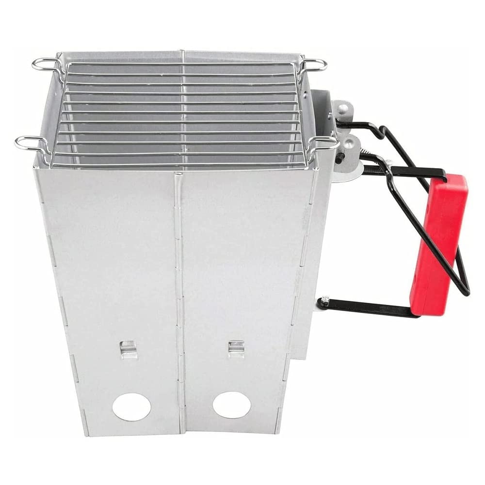 MZLXDEDIAN Portable Collapsible Charcoal Chimney Starter for BBQ Grill, Camping & Outdoor Cooking - Fast Lighting Charcoal Starter for Camp Stoves, Fire Pits & Emergency Preparedness - Perfect for Backyard Grilling, Tailgating & Survival Kits