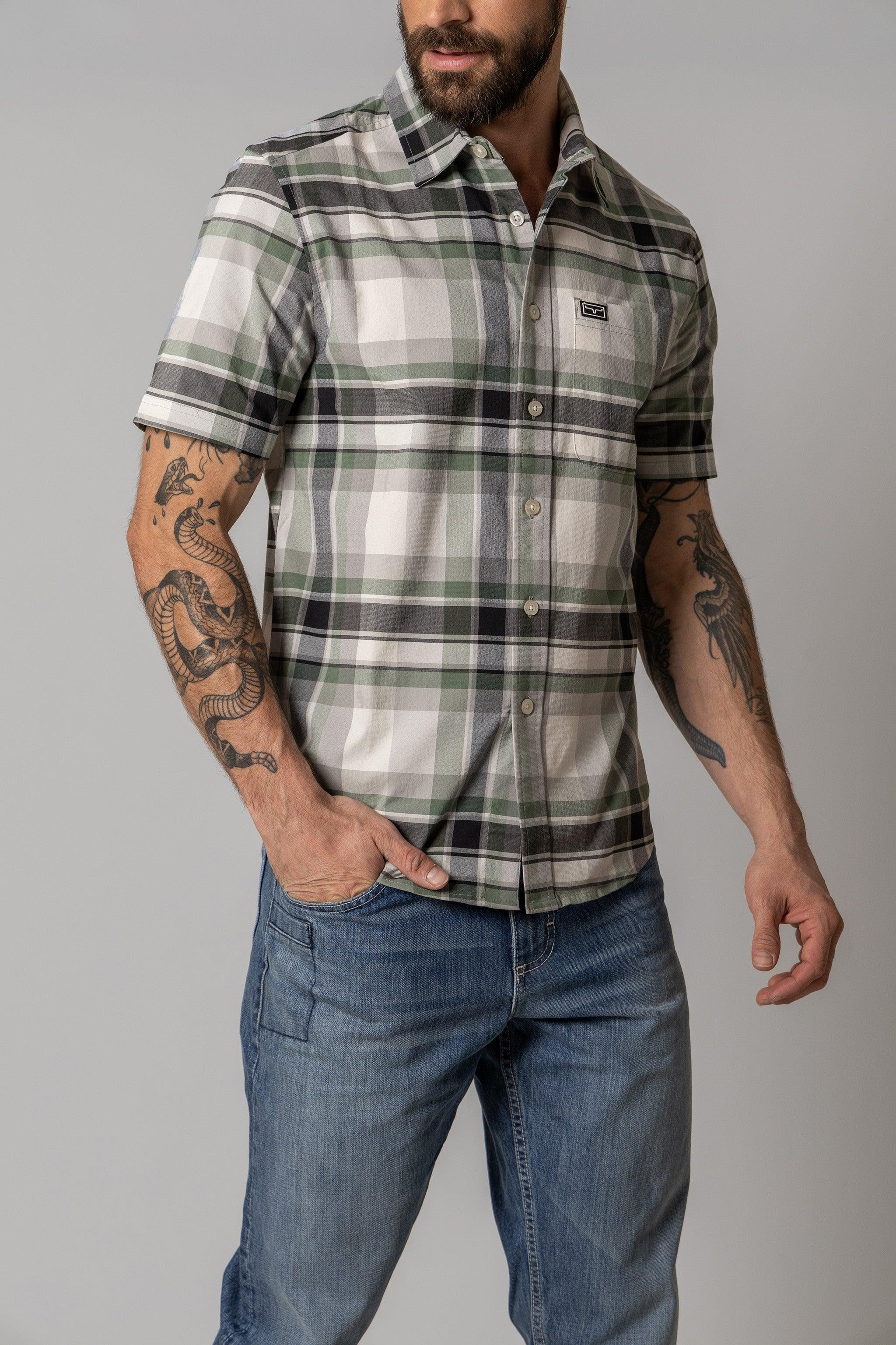Grande Plaid Dress Shirt for Men - Stylish Casual & Formal Button Down Shirt - Perfect for Office, Wedding & Date Night Outfits