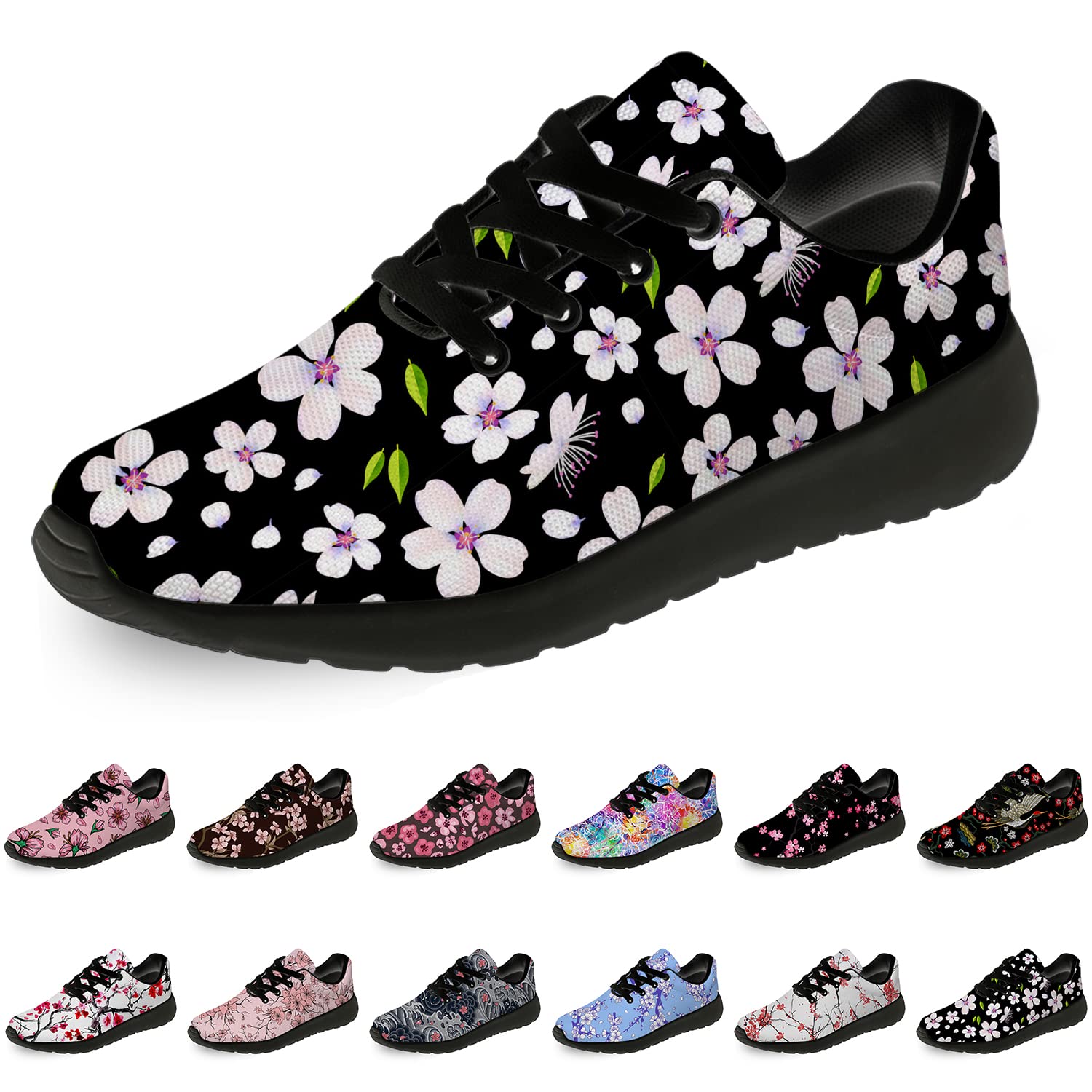 **Cherry Blossom Running Shoes for Women & Men - Lightweight Sports Sneakers for Walking, Tennis & Gym - Floral Design Athletic Shoes - Perfect Gift for Her & Him - Ideal for Outdoor Jogging, Casual Wear & Workouts**
