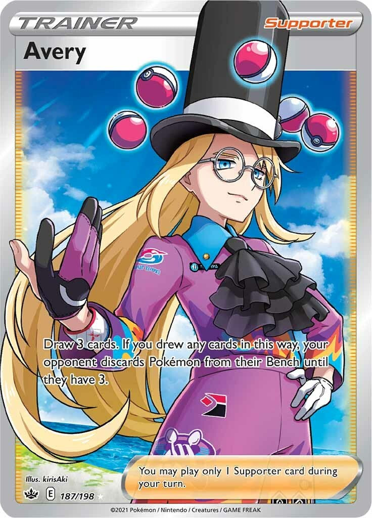 Avery (Full Art) Pokemon Card SWSH06 187/198 - Rare Collectible for Trading & Battles