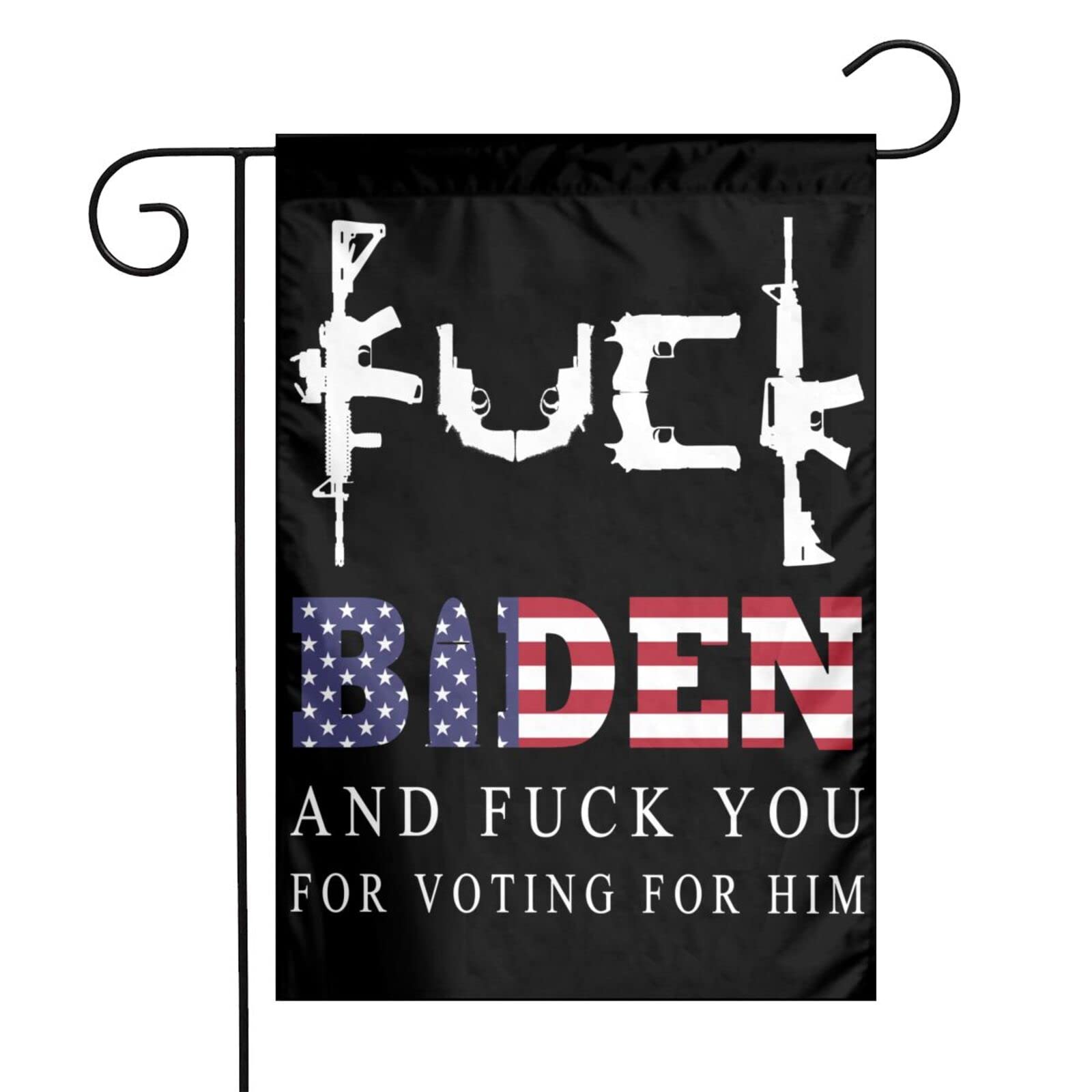 F-Uck Joe Biden Double Sided Garden Flag 12x18 Inch - Political Yard Banner for All Seasons (Spring, Summer, Fall, Winter) - Perfect for Outdoor Decor, Protests, and Patriotic Displays