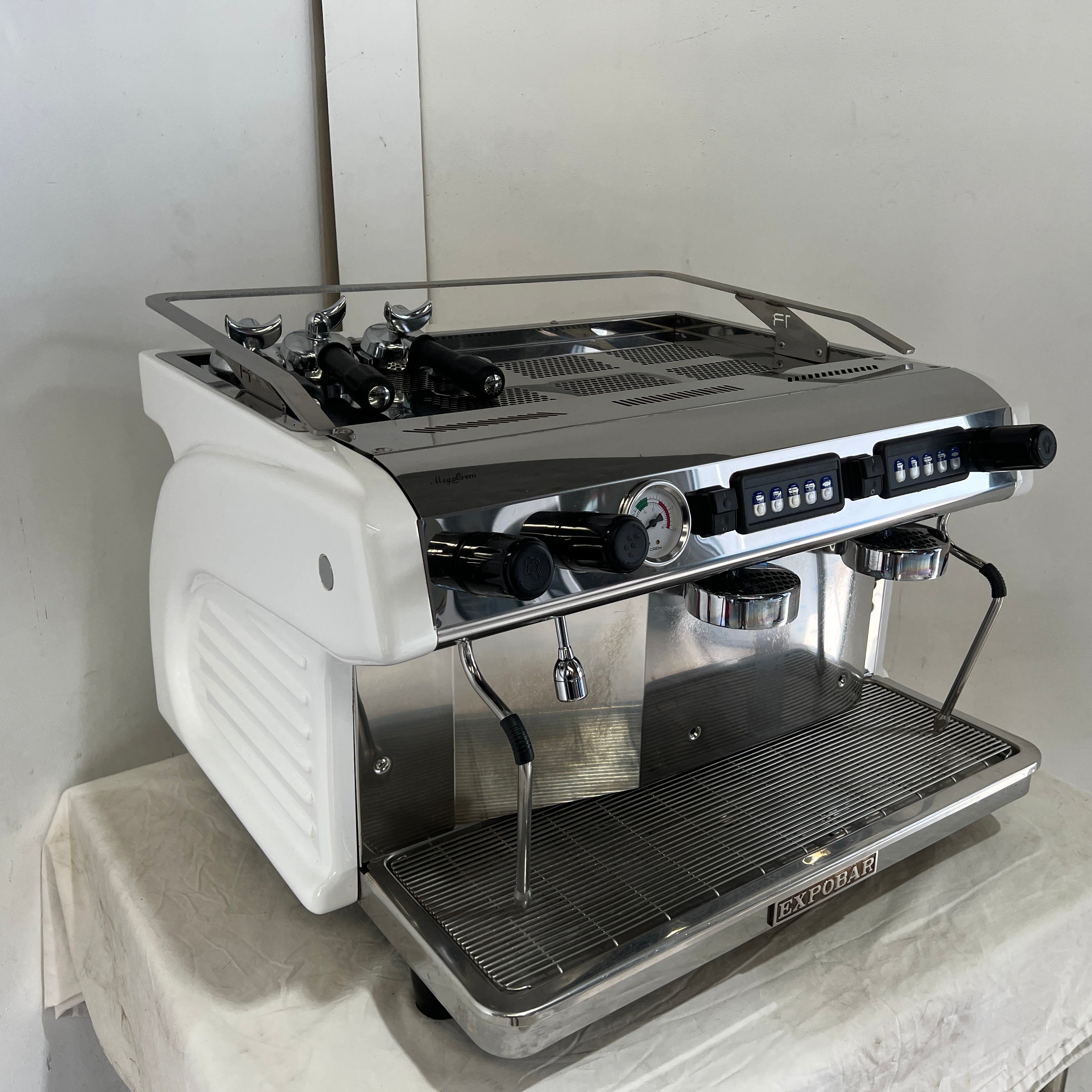 Expobar Ruggero MA C 2GR 2 Group Volumetric Commercial Coffee Machine for Cafes & Restaurants - Professional Espresso Maker with Precise Dosing (Model 827559) | Perfect for High-Volume Coffee Shops, Offices & Catering Services