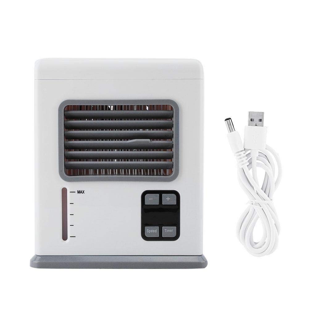 Portable USB Mini Air Cooler Fan - Personal Space Cooler with Humidifier & Air Purifier for Home, Office, Bedroom | Compact Desktop Cooling for Summer, Travel & Small Spaces