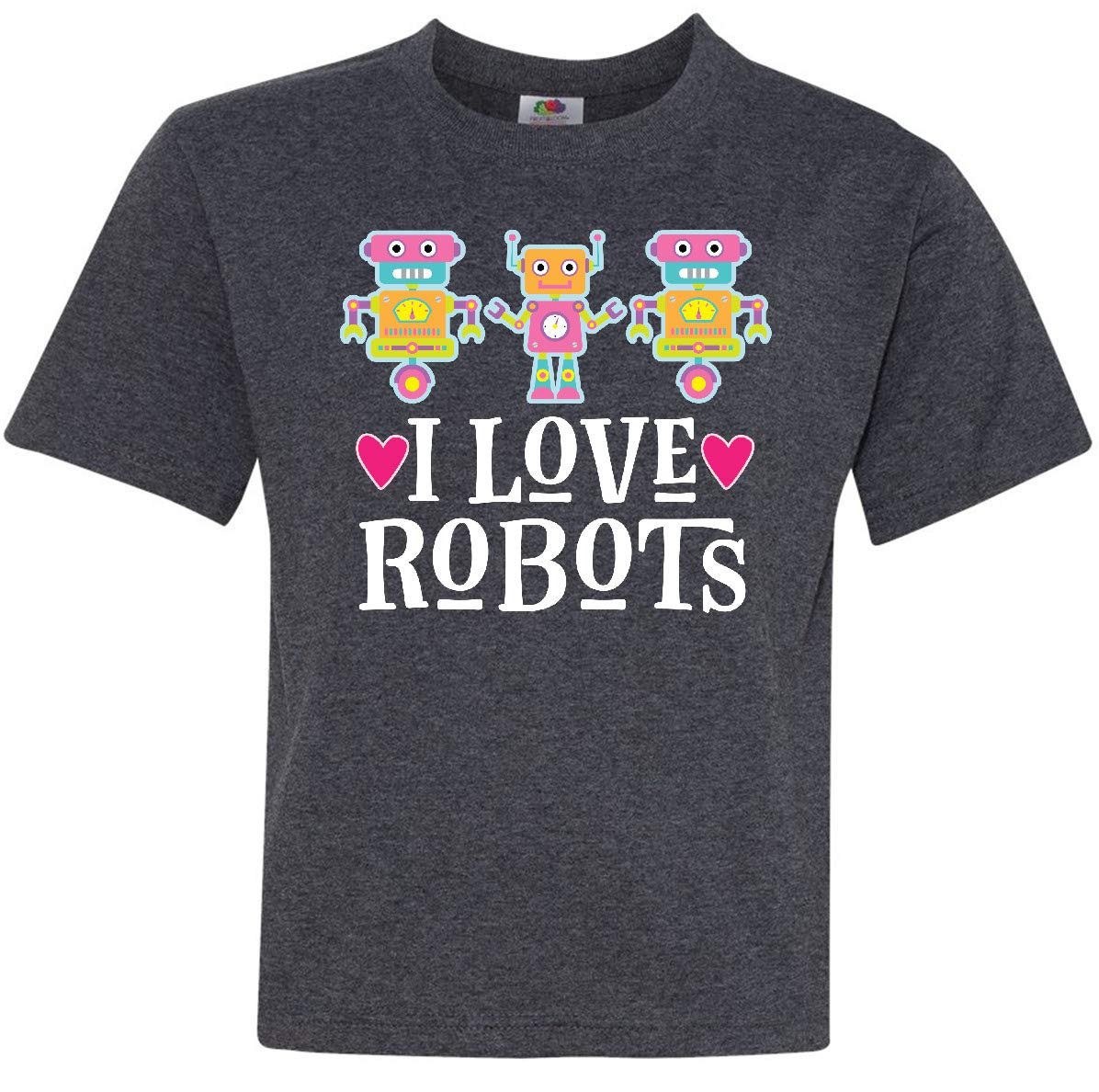 Inktastic Robotics I Love Robots Youth T-Shirt - Cool Robot Lover Gift for Kids & Teens - Perfect for STEM Events, Birthday Parties & School Activities