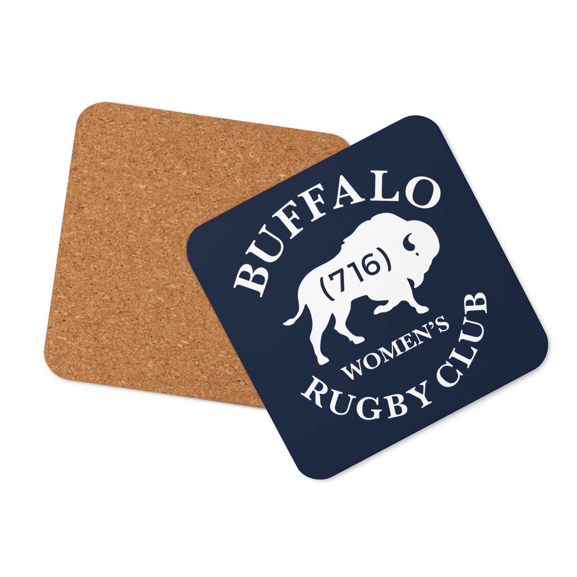 Buffalo WRC Cork Back Coaster Set of 4 - Natural Cork Drink Coasters for Hot & Cold Beverages - Perfect for Coffee, Wine, and Beer - Ideal for Home, Office, and Bar Use
