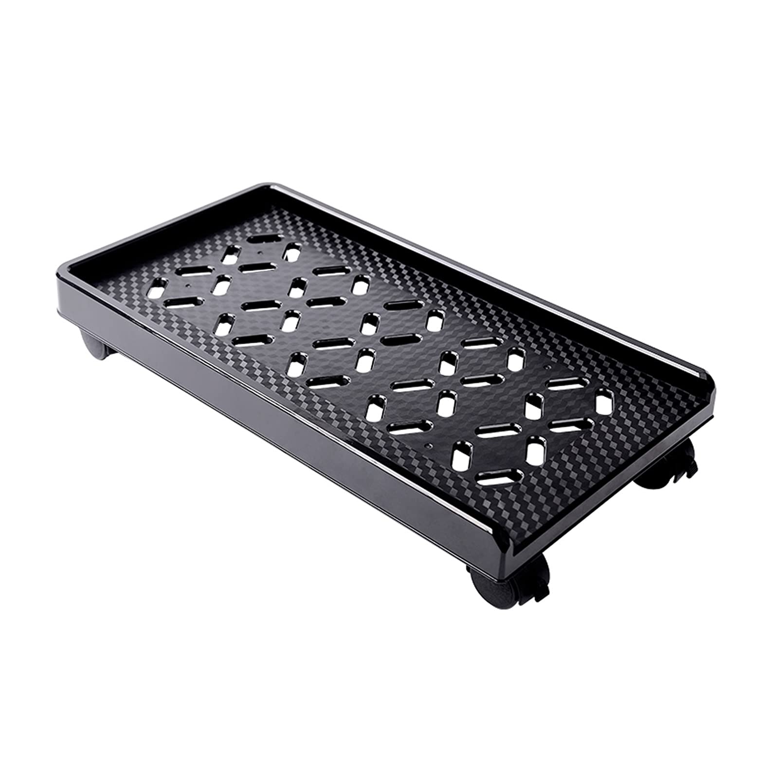 JKXWX Mobile PC Rack with Wheels - Adjustable CPU Bracket Cart, Desktop Computer Host Base Tray & Movable Chassis Shelf (Black) - Ideal for Office, Gaming & Server Room Organization