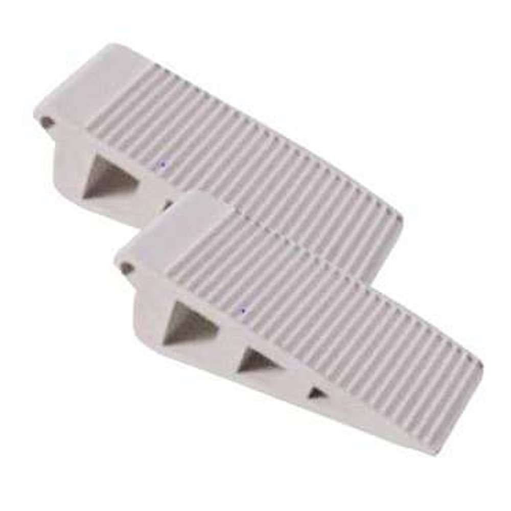 2-Pack Heavy Duty Door Stopper Wedge - Non-Slip Door Holder for Home, Office & Hotel - Perfect for Holding Doors Open or Securing from Wind/Slamming (White)