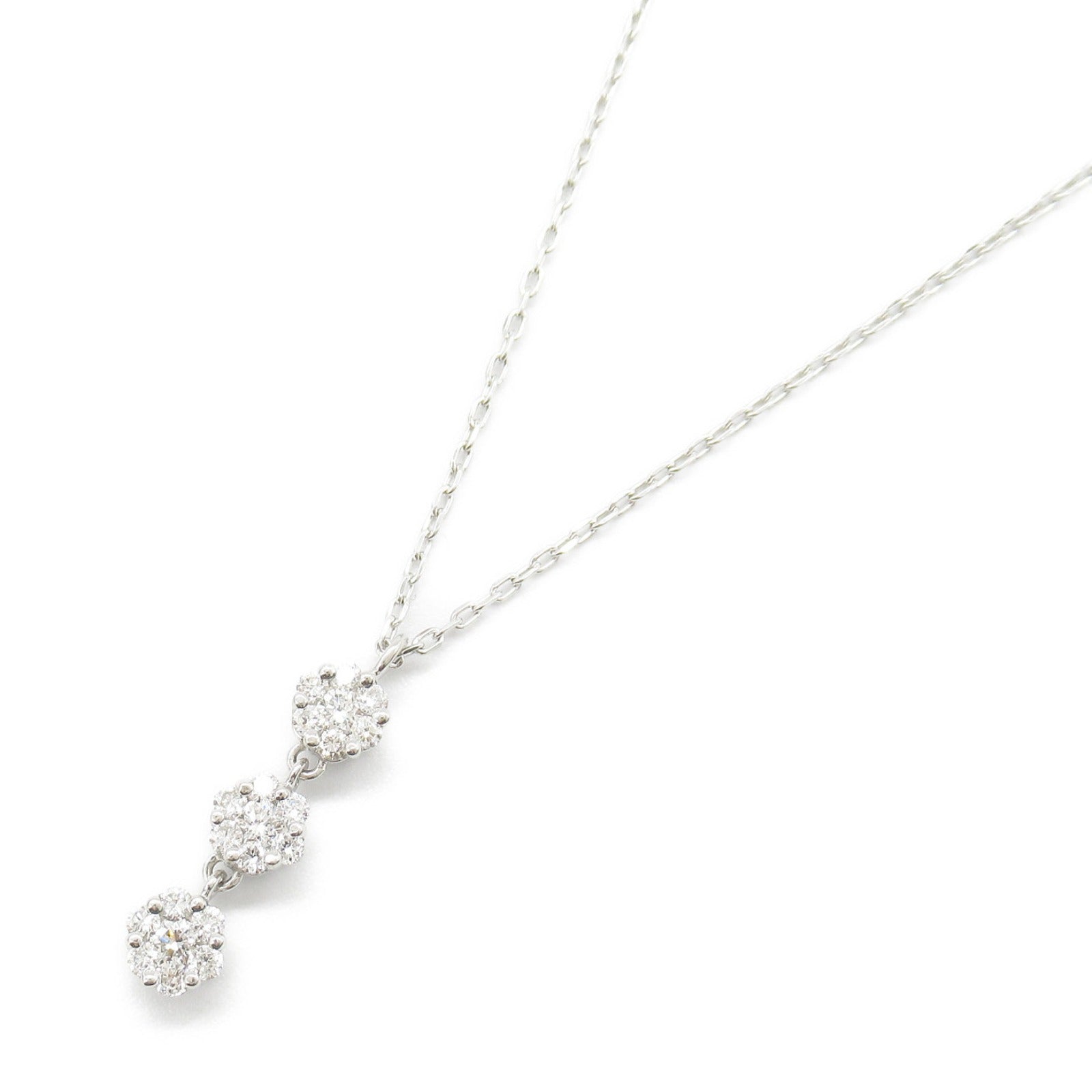 4℃ Diamond Necklace Pt850 Platinum - Elegant 18K White Gold Pendant for Women | Perfect for Weddings, Anniversaries & Special Occasions