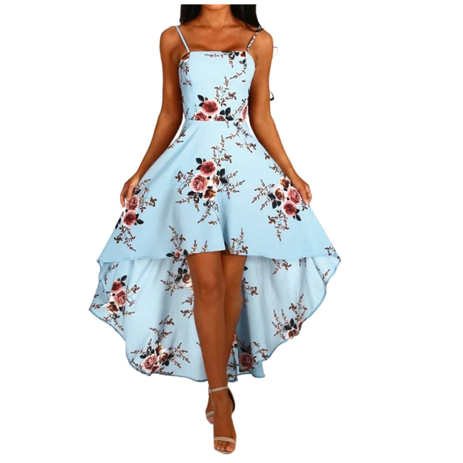 ETHKIA Women's Casual Sleeveless Floral Print Dress - Sexy Summer Sundress for Beach, Party & Vacation - Comfortable & Stylish Women's Fashion