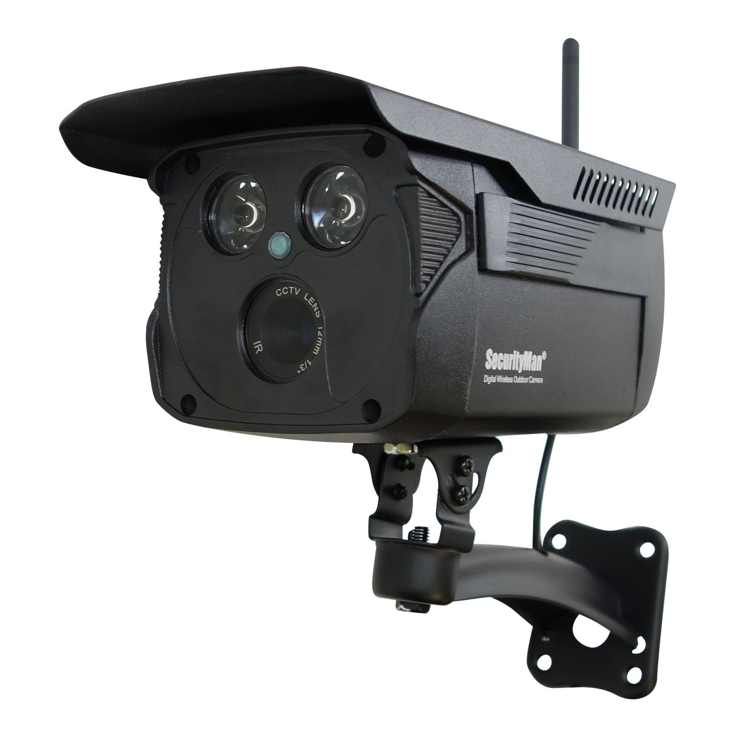 Securityman SM-804DT Weatherproof Wireless Security Camera with 1080p HD, Night Vision & Motion Detection - Outdoor/Indoor Use for Home, Business & Baby Monitoring (Black)