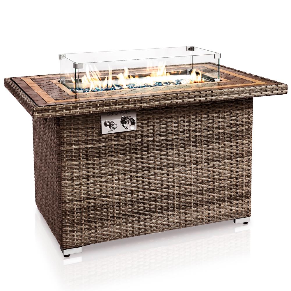 Outdoor Propane Gas Fire Pit for Patio, Backyard & Camping - Portable & Durable Steel Fire Pit with Lava Rocks - Perfect for Gatherings, Heating & Ambiance