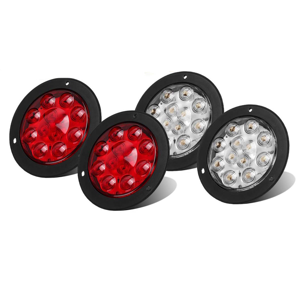 Partsam 2 Red + 2 White 4
