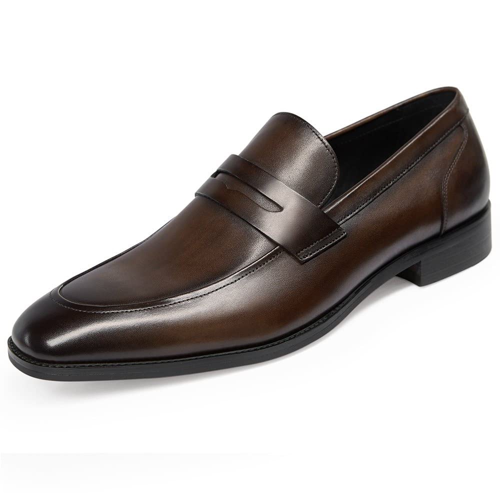 GIFENNSE Men's Slip-On Loafers - Premium Leather Dress Shoes for Business & Formal Occasions | Comfortable Office & Wedding Shoes for Men