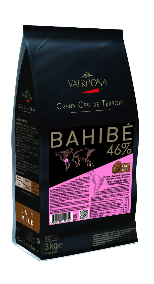 Valrhona Bulk Feves Bahibe 46% Milk Chocolate Baking Drops - Perfect for Baking, Desserts & Gourmet Recipes
