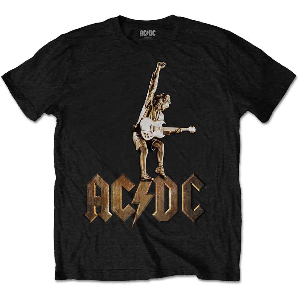 AC/DC Band Graphic T-Shirt with Angus Young Silhouette Design - Perfect for Concerts, Rock Music Fans & Vintage Band Merch Collectors