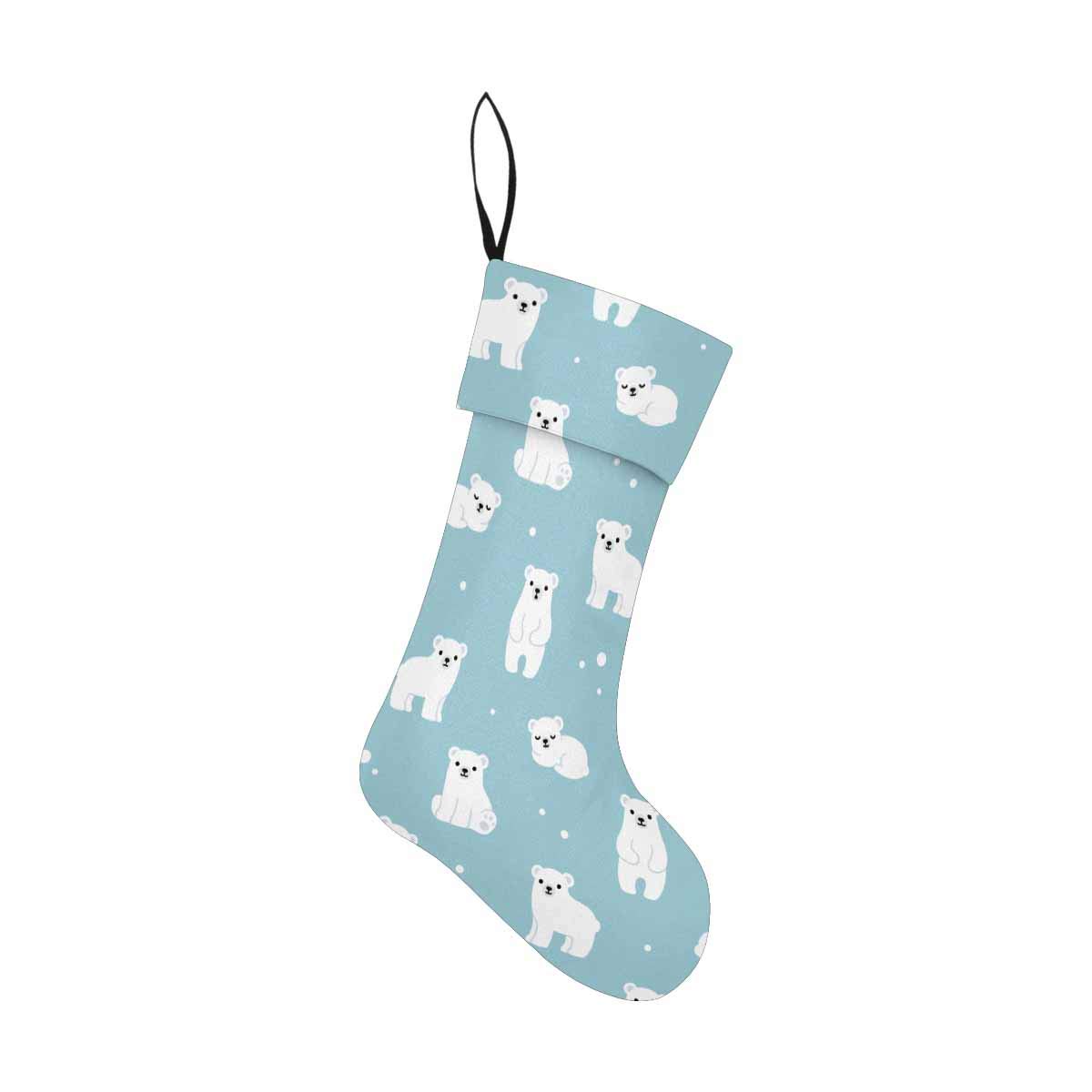 INTERESTPRINT Adorable Cartoon Polar Bear Christmas Stockings - Festive Holiday Decor for Fireplace, Tree & Gift Exchange