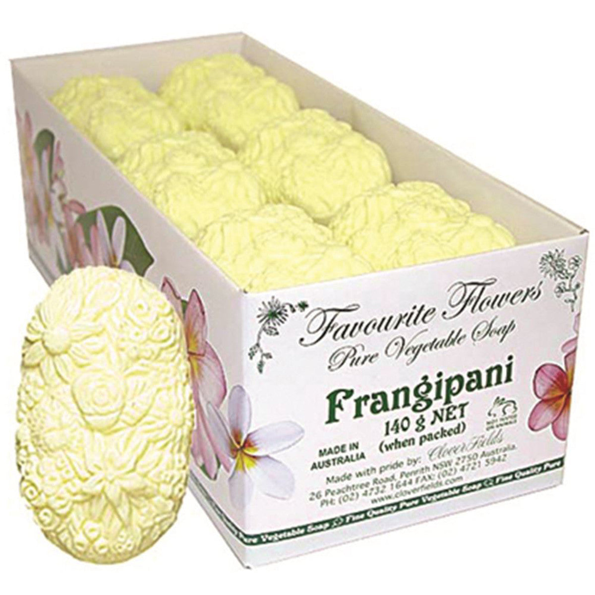 Clover Fields Favorite Flower Soap 140g - White Floral Scented Handmade Soap for Bath, Shower & Gift Giving