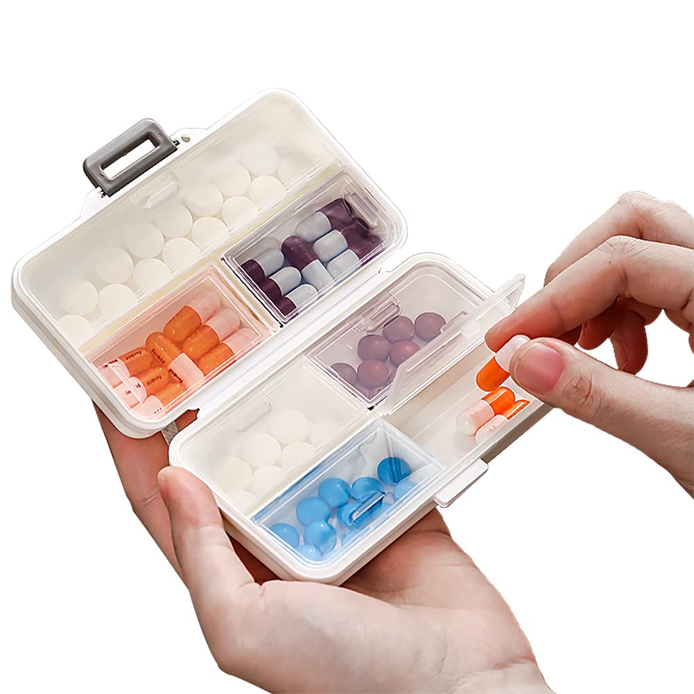 7-Day Travel Pill Organizer - Portable Weekly Medicine Box with Daily Compartments | Small & Compact Pill Case for Vitamins, Supplements & Medications | Perfect for Travel, Work & Home Use