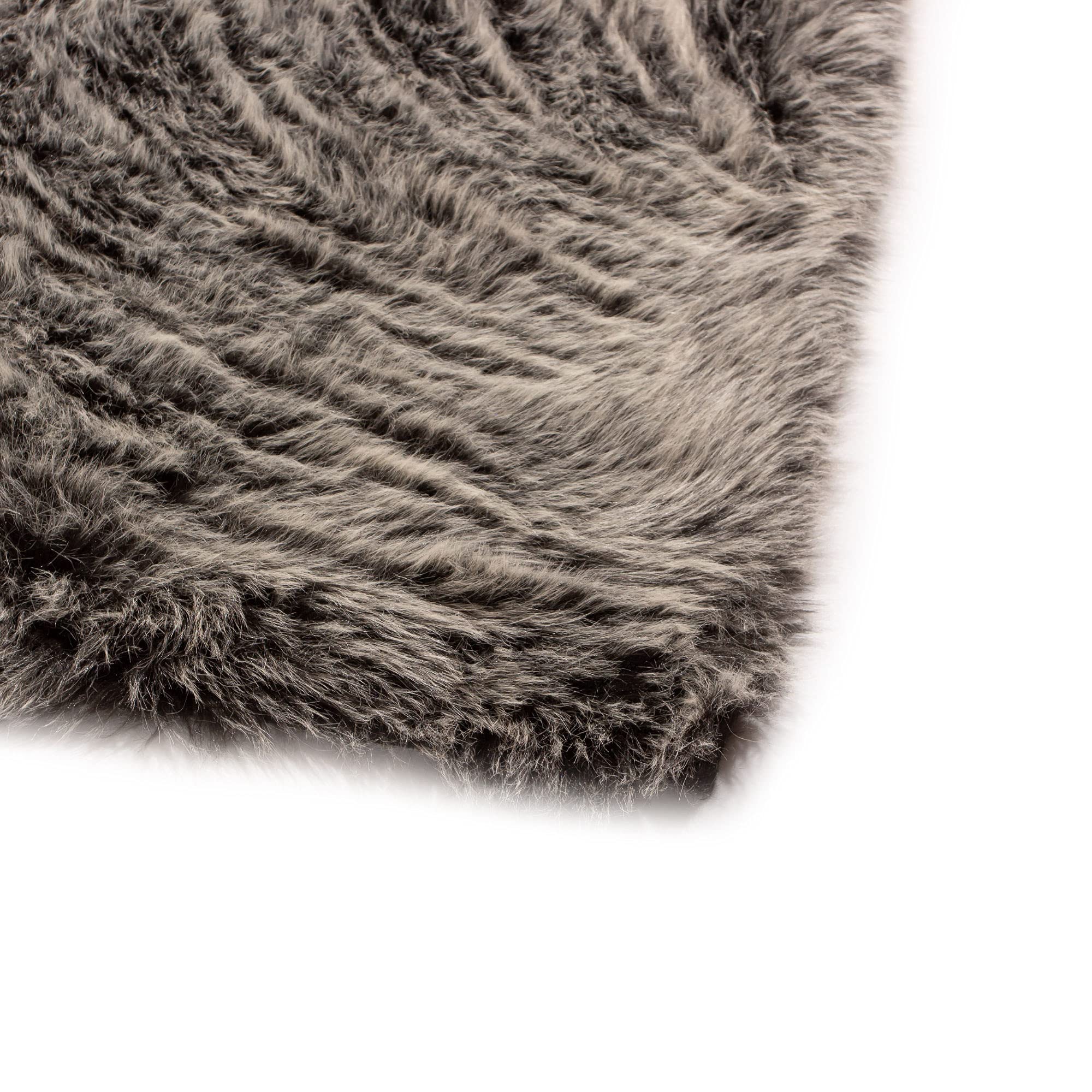 Premium Faux Fur Shag Area Rug - Ultra Soft & Fluffy 6' x 9' Black and White Carpet for Living Room, Bedroom, Nursery Decor - Cozy Home & Office Floor Mat for Winter Comfort