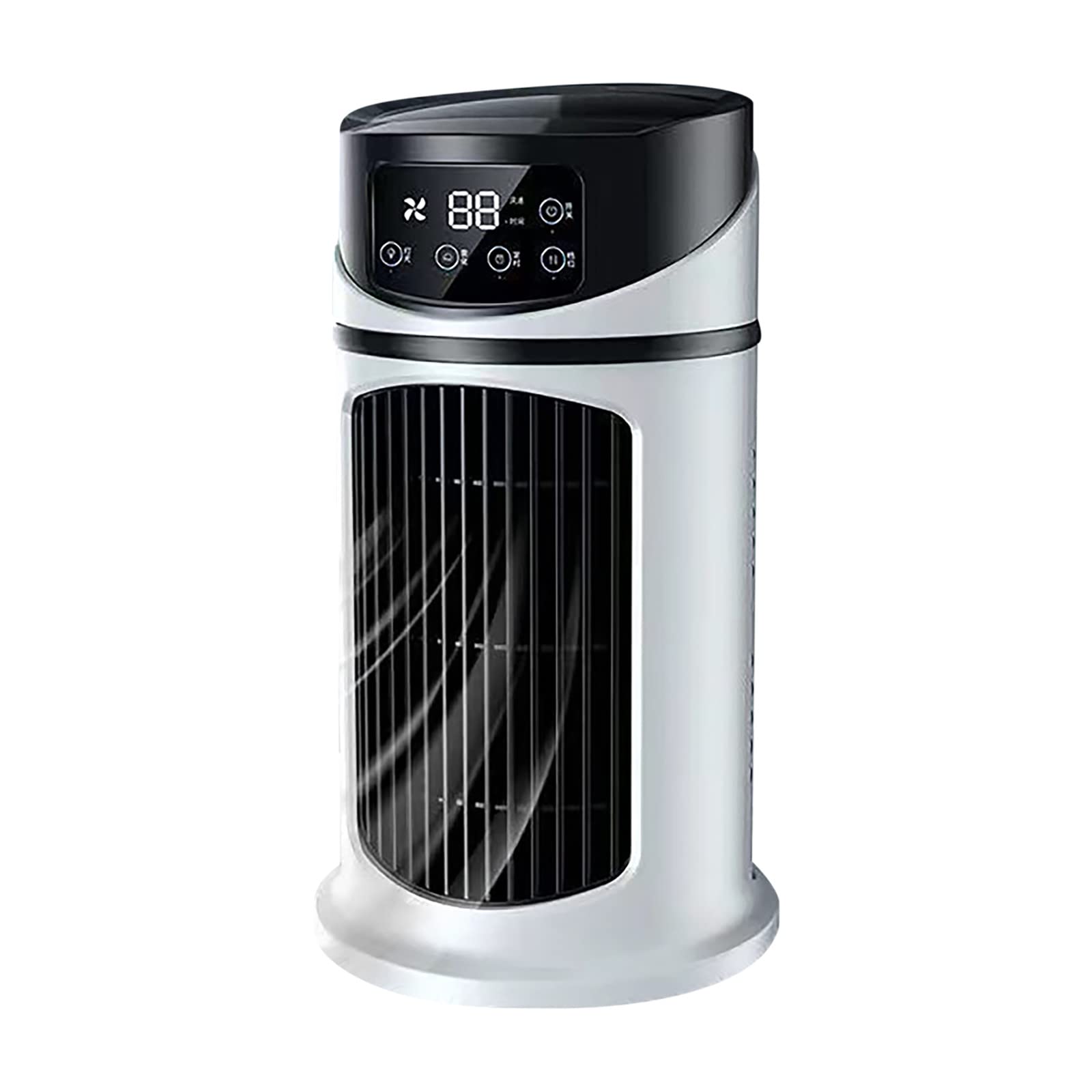YaYiYa Portable Air Cooler Fan with Humidifier - USB Desktop Fan for Home, Office, Dorm - 3 Speed Settings, Timer Function - Perfect for Bedroom Cooling & Workspace Air Circulation