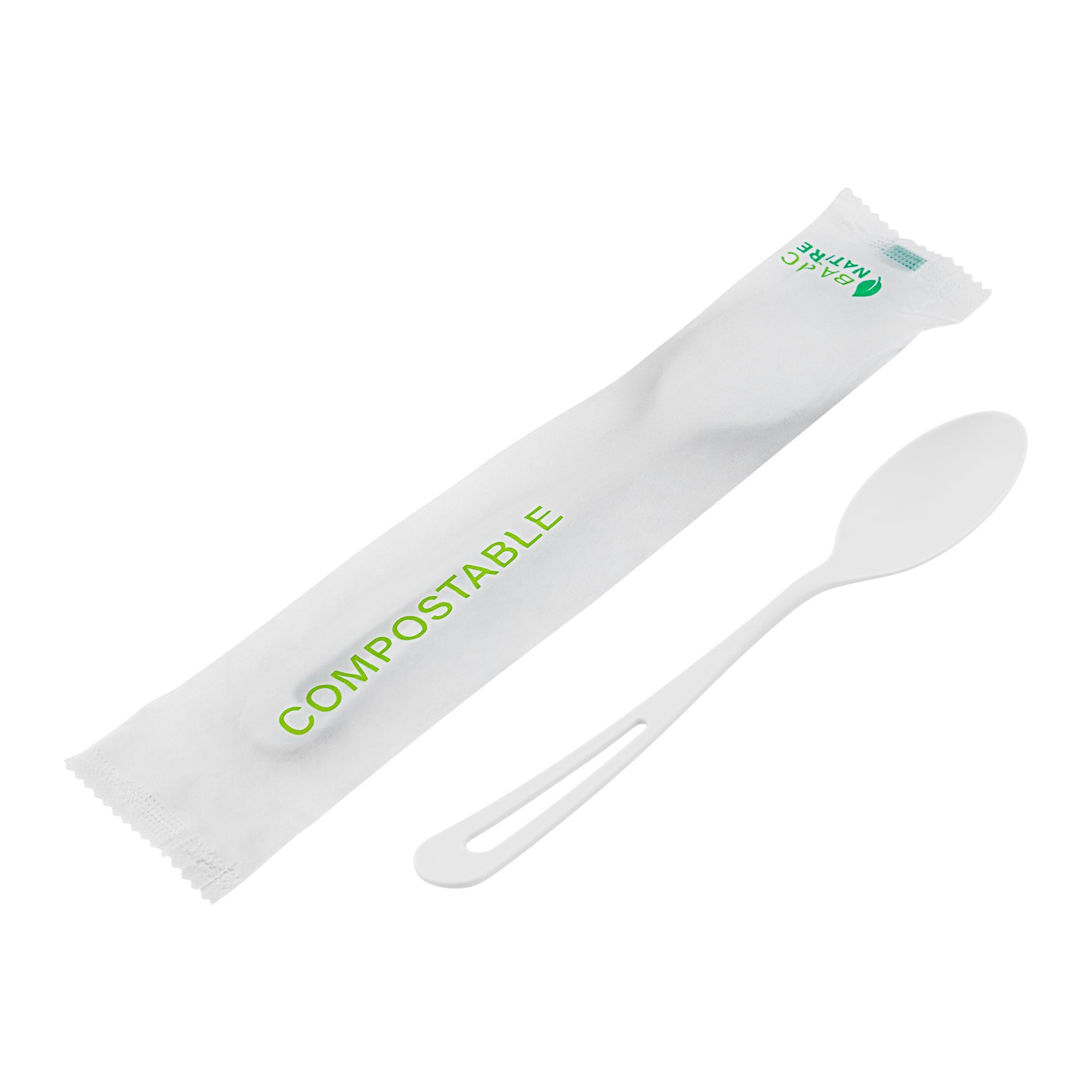 Eco-Friendly White CPLA Compostable Spoons - Heat Resistant Biodegradable Cutlery, 7.5 Inch, 250 Count Bulk Pack | Perfect for Parties, Picnics & Sustainable Dining