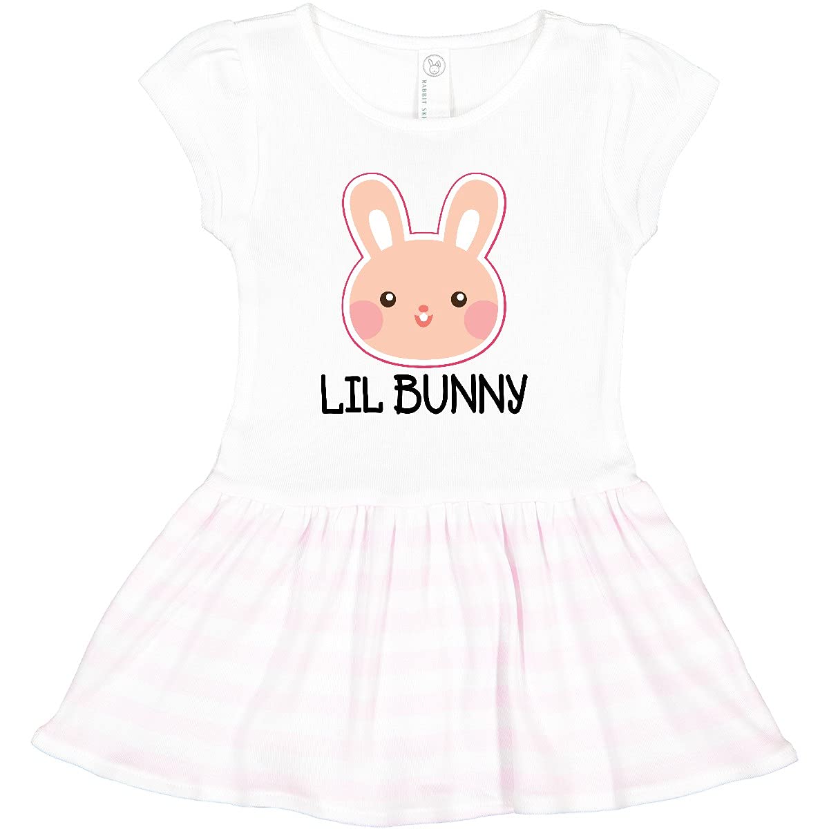 Inktastic Easter Lil Bunny Girls Rabbit Toddler Dress - Cute Spring Outfit for Easter Photos, Birthday Parties & Family Gatherings