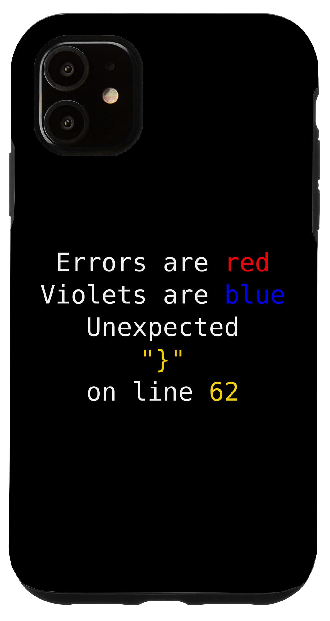 iPhone 11 Case for Programmers - Funny Computer Science Protective Cover with Coding Design - Perfect Gift for Software Engineers & Developers (Office, School, Tech Events)