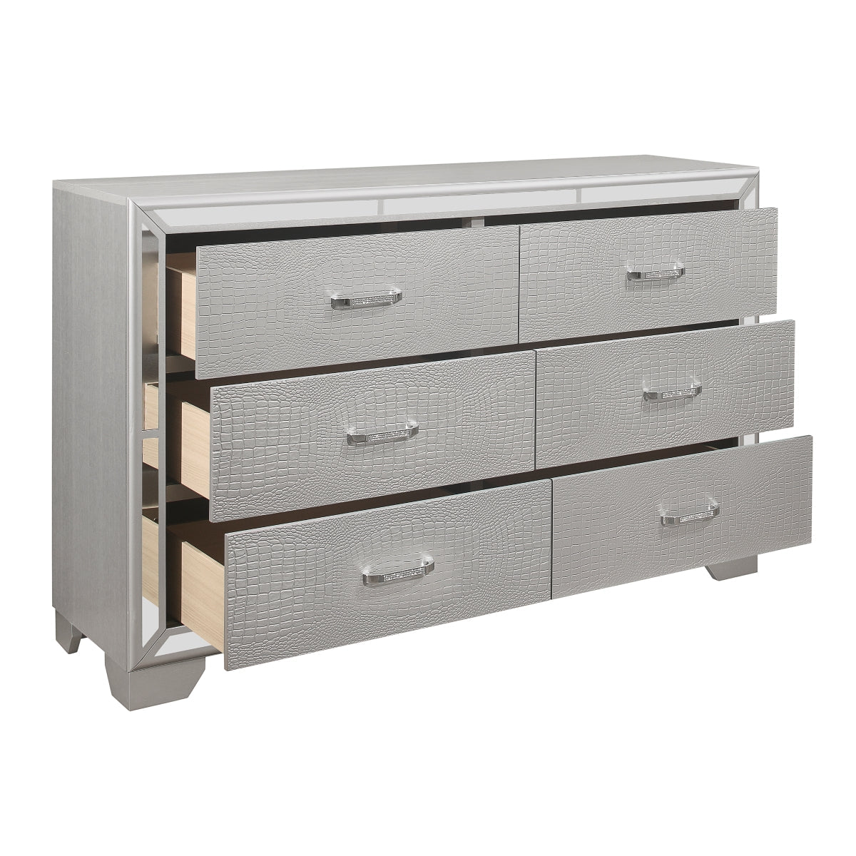 1428SV 5-Drawer Dresser - Modern Wooden Chest of Drawers for Bedroom, Living Room & Office Storage Organization
