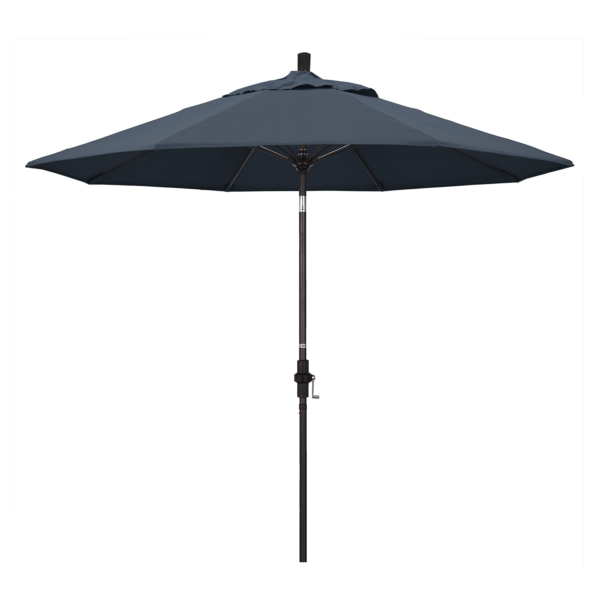 California Umbrella GSCUF908117-SA52 9-Foot Round Aluminum Pole Fiberglass Rib Patio Umbrella with UV Protection - Sapphire Blue - Perfect for Outdoor Dining, Poolside Lounging, and Beach Relaxation