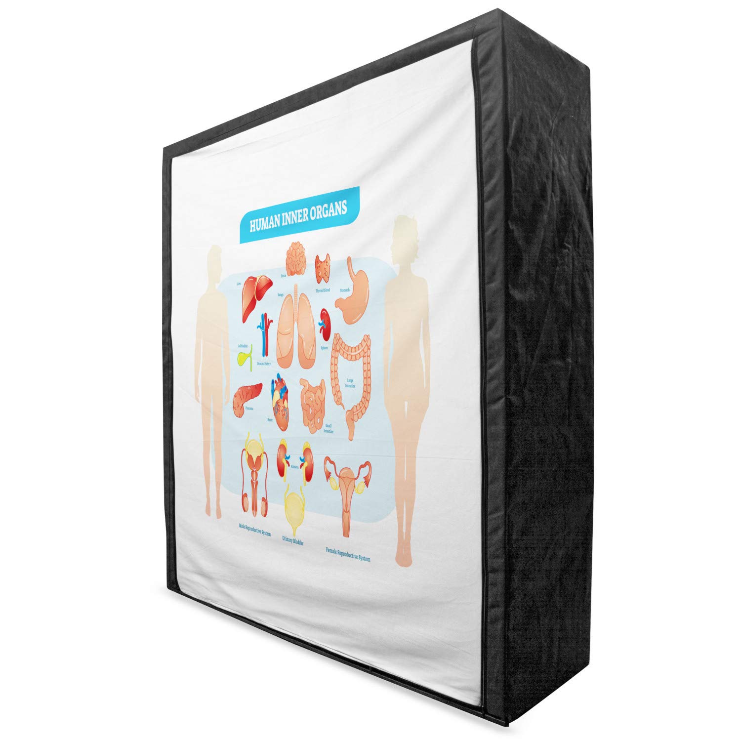 Ambesonne Portable Fabric Wardrobe with Human Anatomy Design - 59