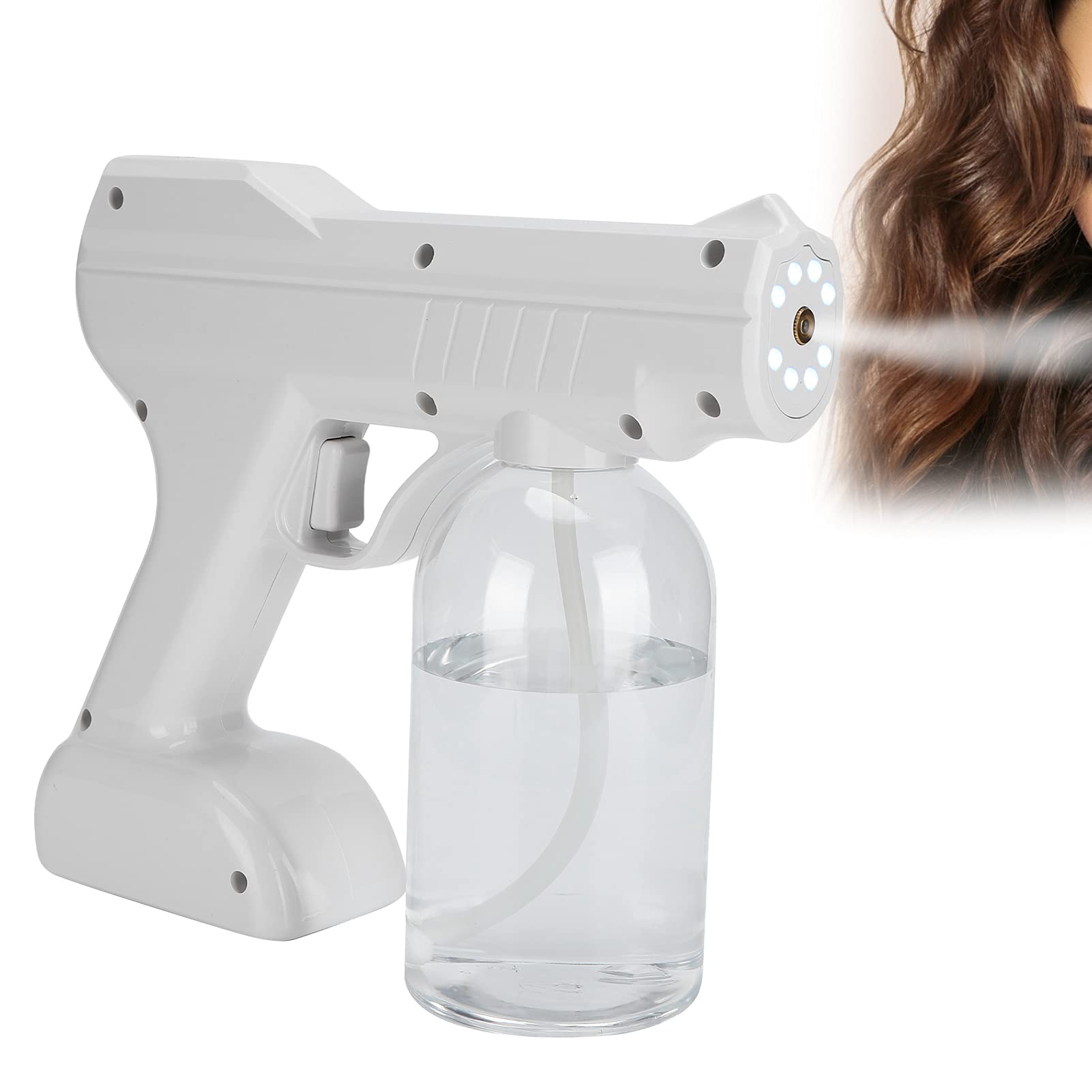 Professional Nano Hair Steamer for Deep Conditioning - Portable Handheld Hair Steam Sprayer for Salon & Home Use - Hydrating Hair Care Tool for Dry/Damaged Hair - Perfect for DIY Hair Spa & Scalp Treatment