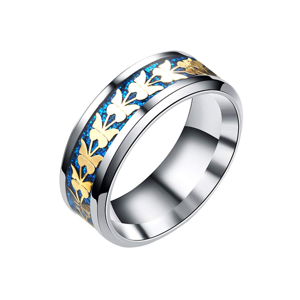 Vintage Bohemian Stack Rings for Women & Men - Aunimeifly Silver Printed Jewelry Set, Perfect Gift for Parties, Weddings & Everyday Fashion