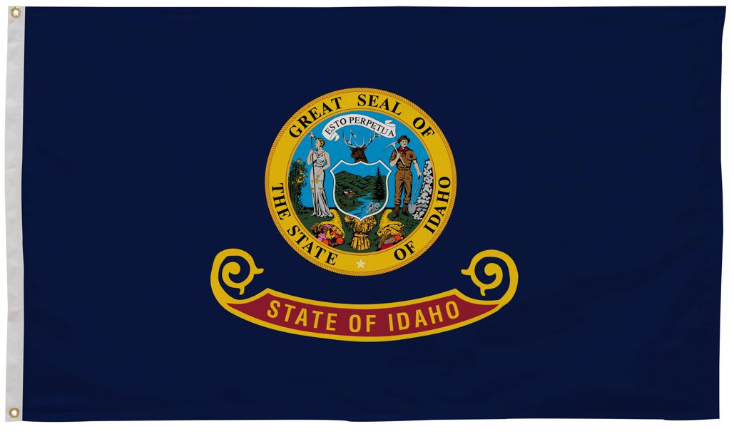 Idaho State Flag 6x10 Feet - Heavy Duty Printed Nylon Outdoor Flag - Perfect for Backyards, Parades, and Government Buildings